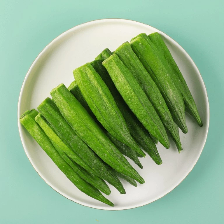 Best-selling Premium Nutritious Natural Green Vacuum-Fried Okra best